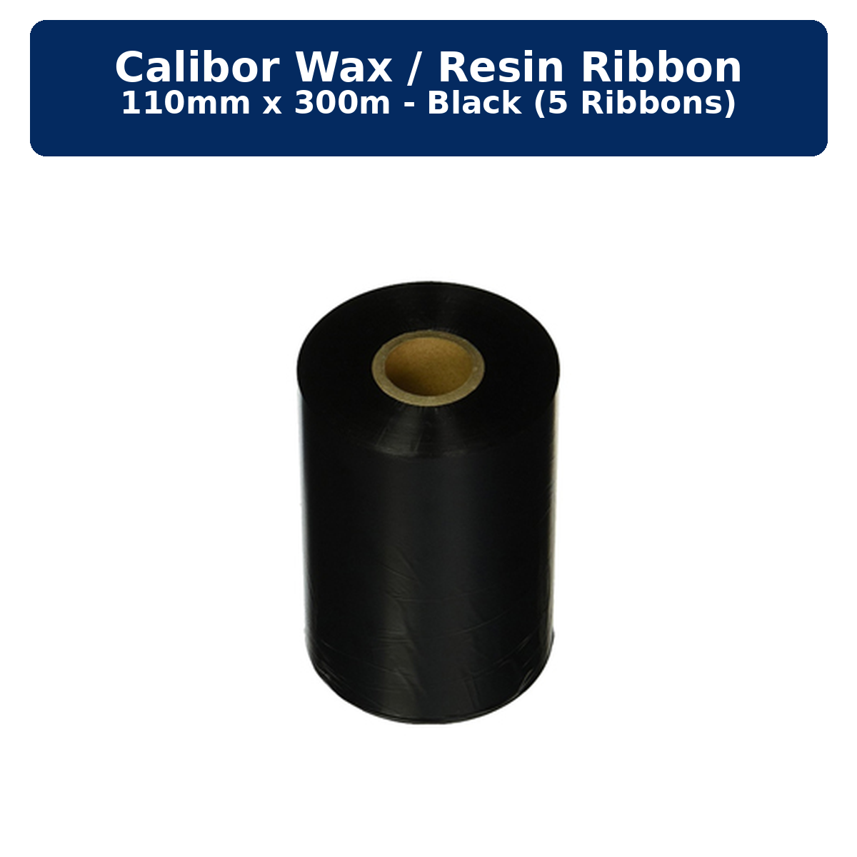 Calibor Wax / Resin Ribbon 110mmx300M - Black (5 ribbons)