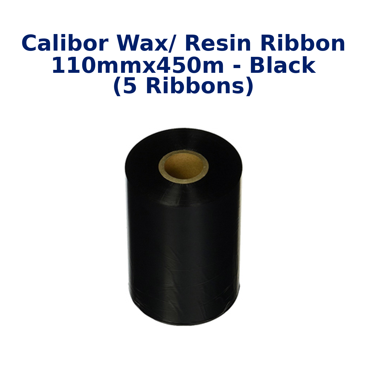 Calibor Wax/ Resin Ribbon 110mmx450M - Black (5 ribbons)