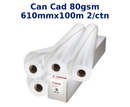 Can CAD 80gsm 610mmx100m 2/ctn