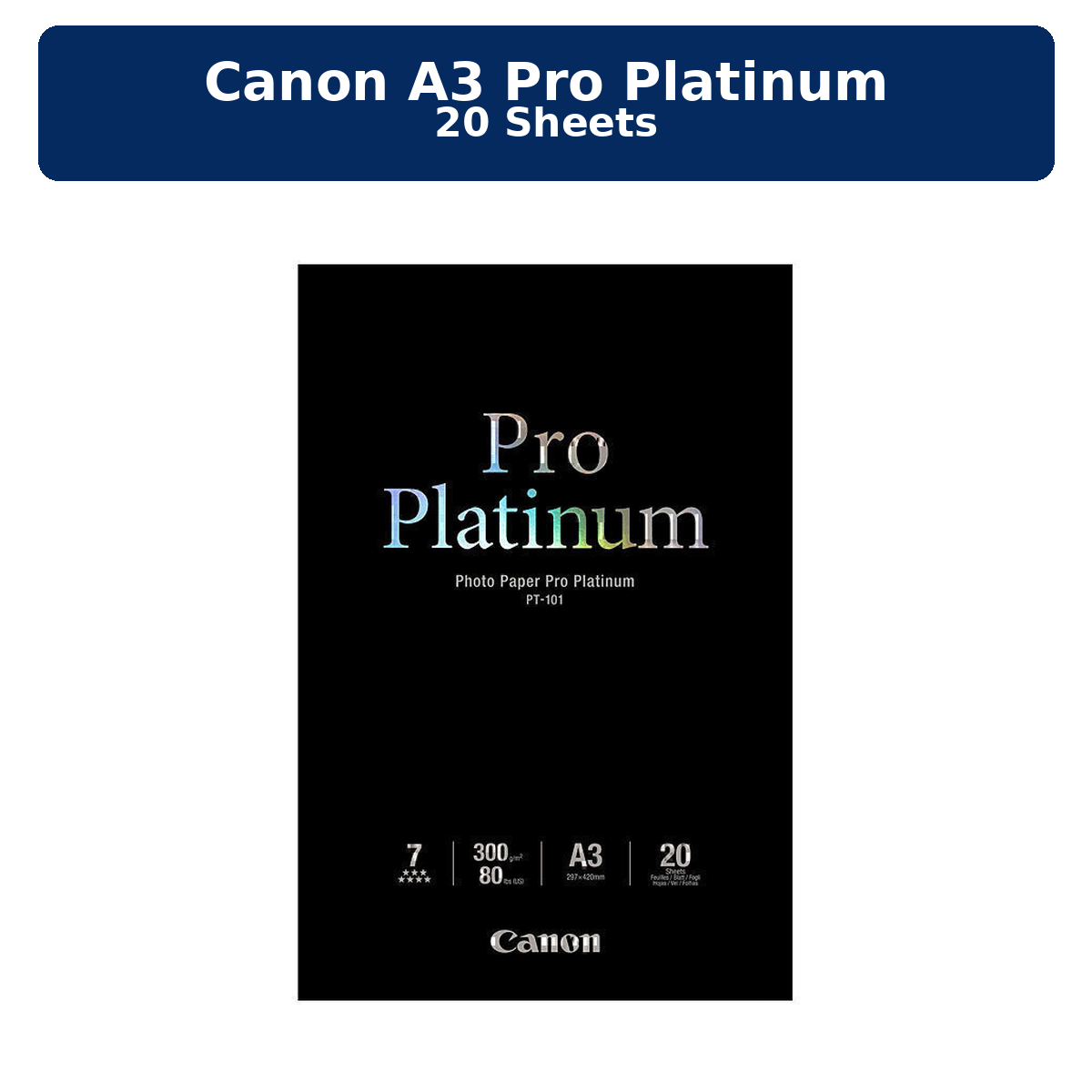 Canon A3 Pro Platinum 20 Sheets