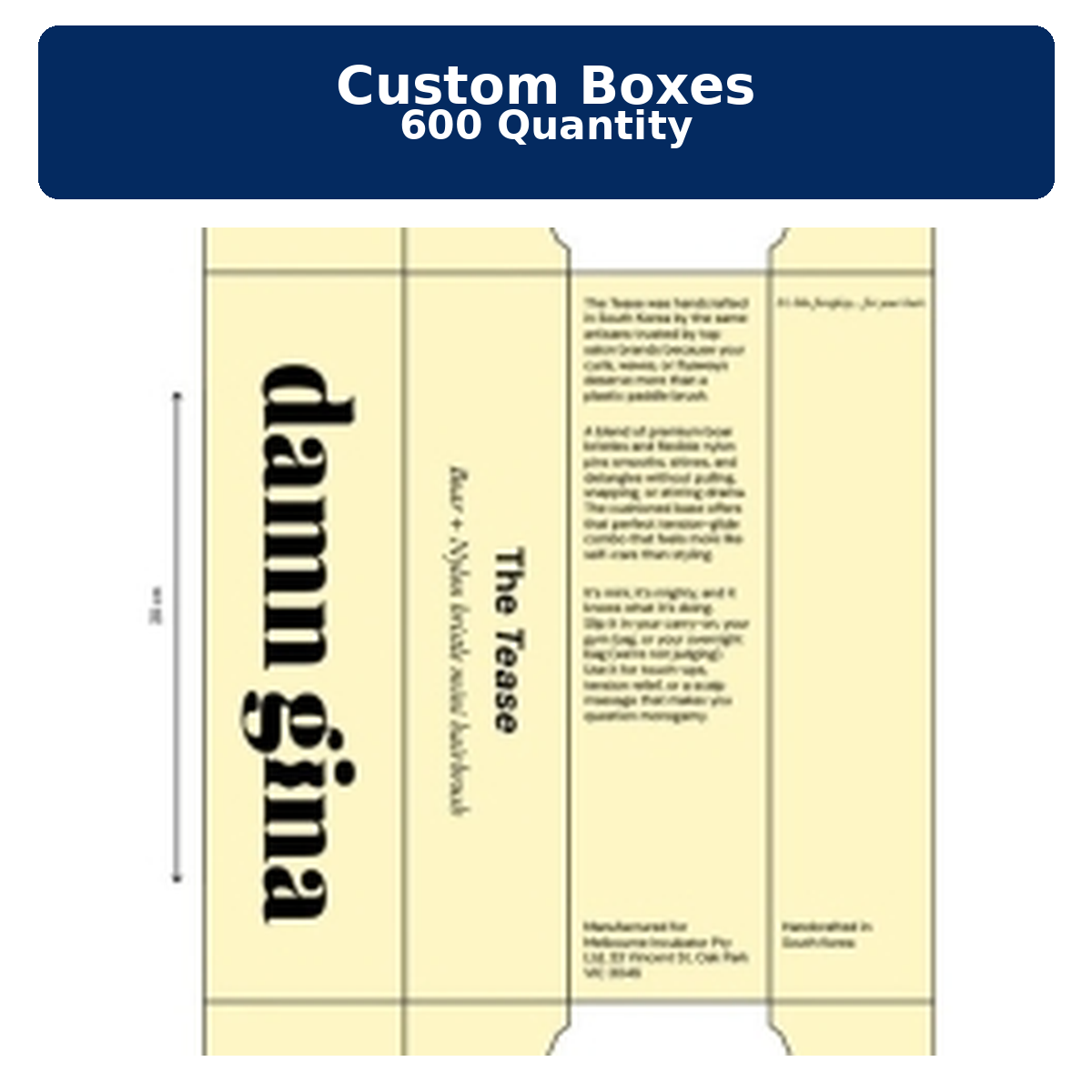 Custom Boxes 600 Quantity
