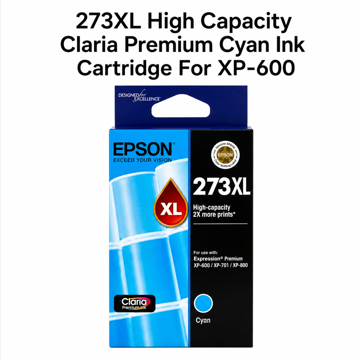 273XL HIGH CAPACITY CLARIA PREMIUM CYAN INK CARTRIDGE FOR XP-600