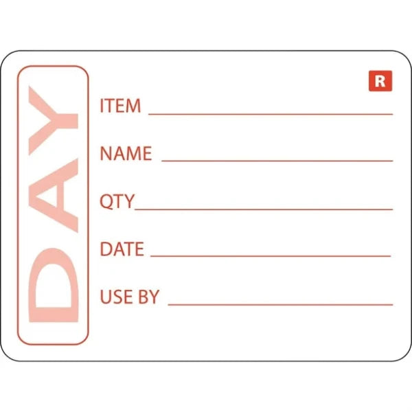 EDLP Hygiplas Removable Food Prep Label 50mm (Height) x  65mm (Widith) (Roll 500)