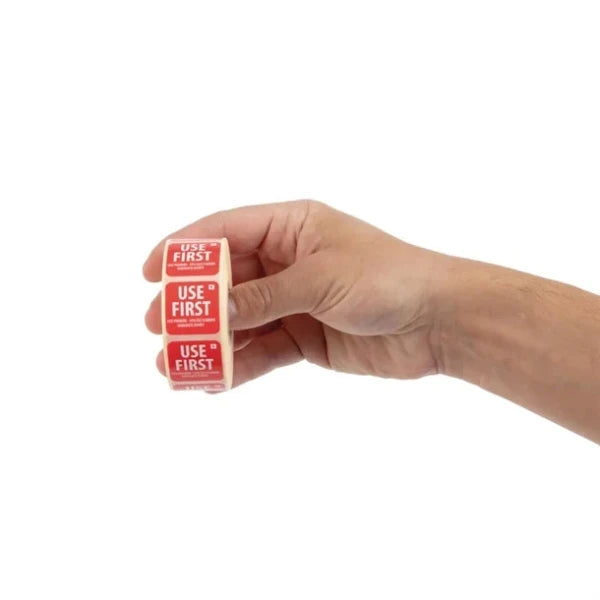 Hygiplas Removable Use First Food Rotation Labels 25mm (1000 per Roll)
