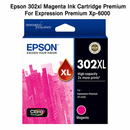 EPSON 302XL MAGENTA INK CARTRIDGE PREMIUM FOR EXPRESSION PREMIUM XP-6000