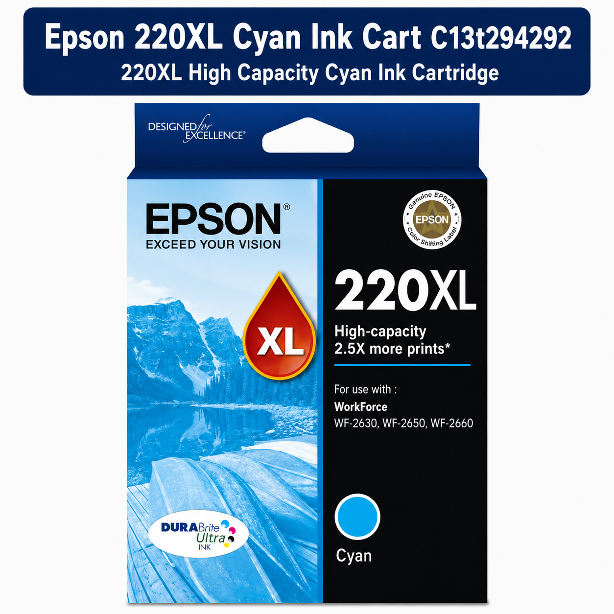 Epson 220XL Cyan Ink Cart C13T294292