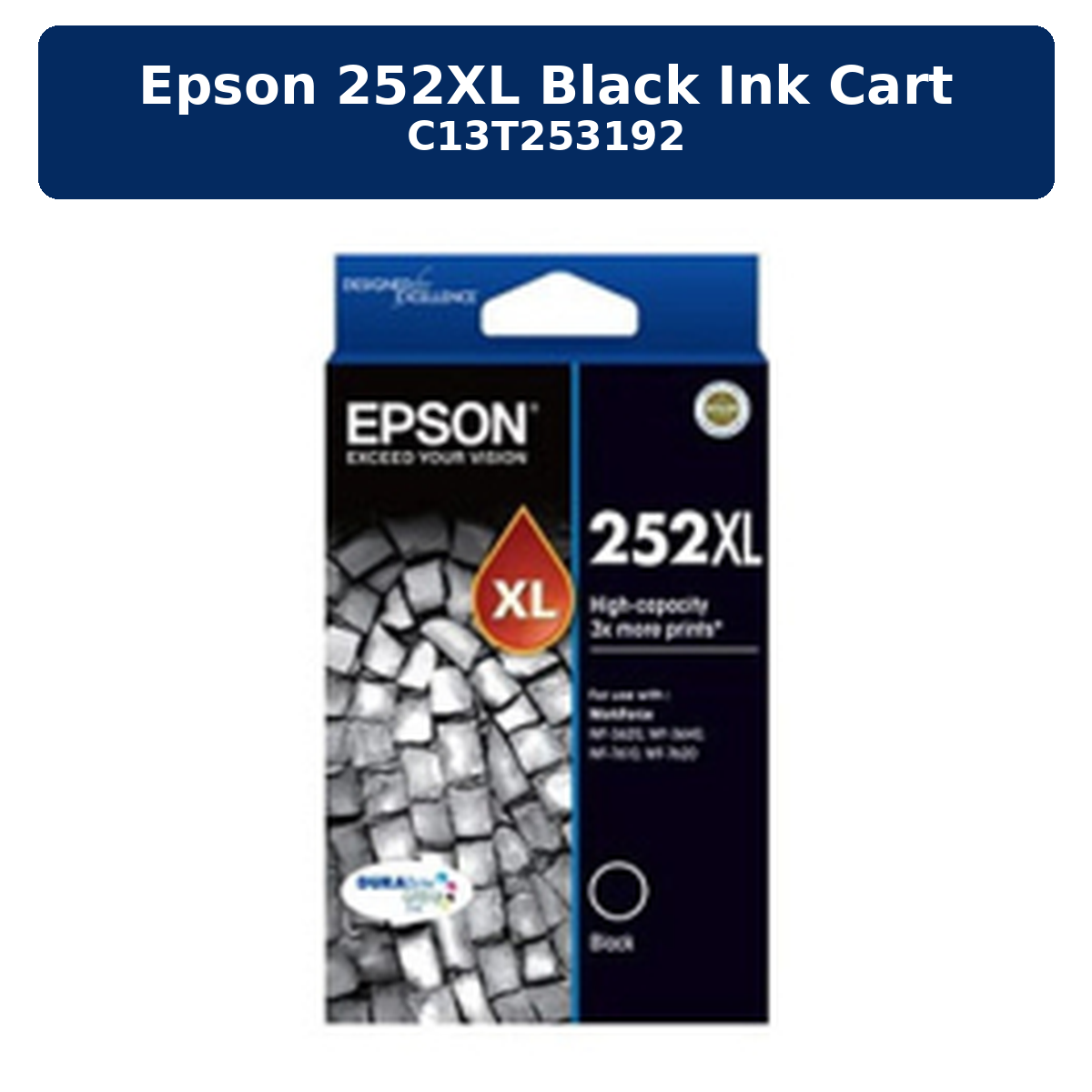 Epson 252XL Black Ink Cart C13T253192