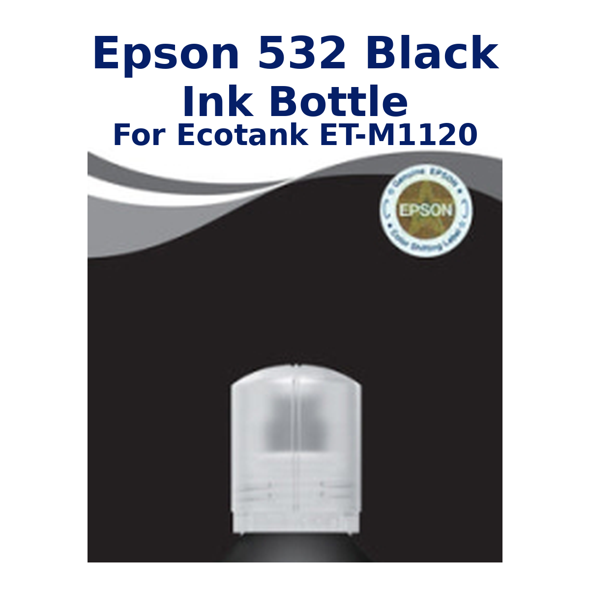 EPSON 532 BLACK INK BOTTLE FOR ECOTANK ET-M1120