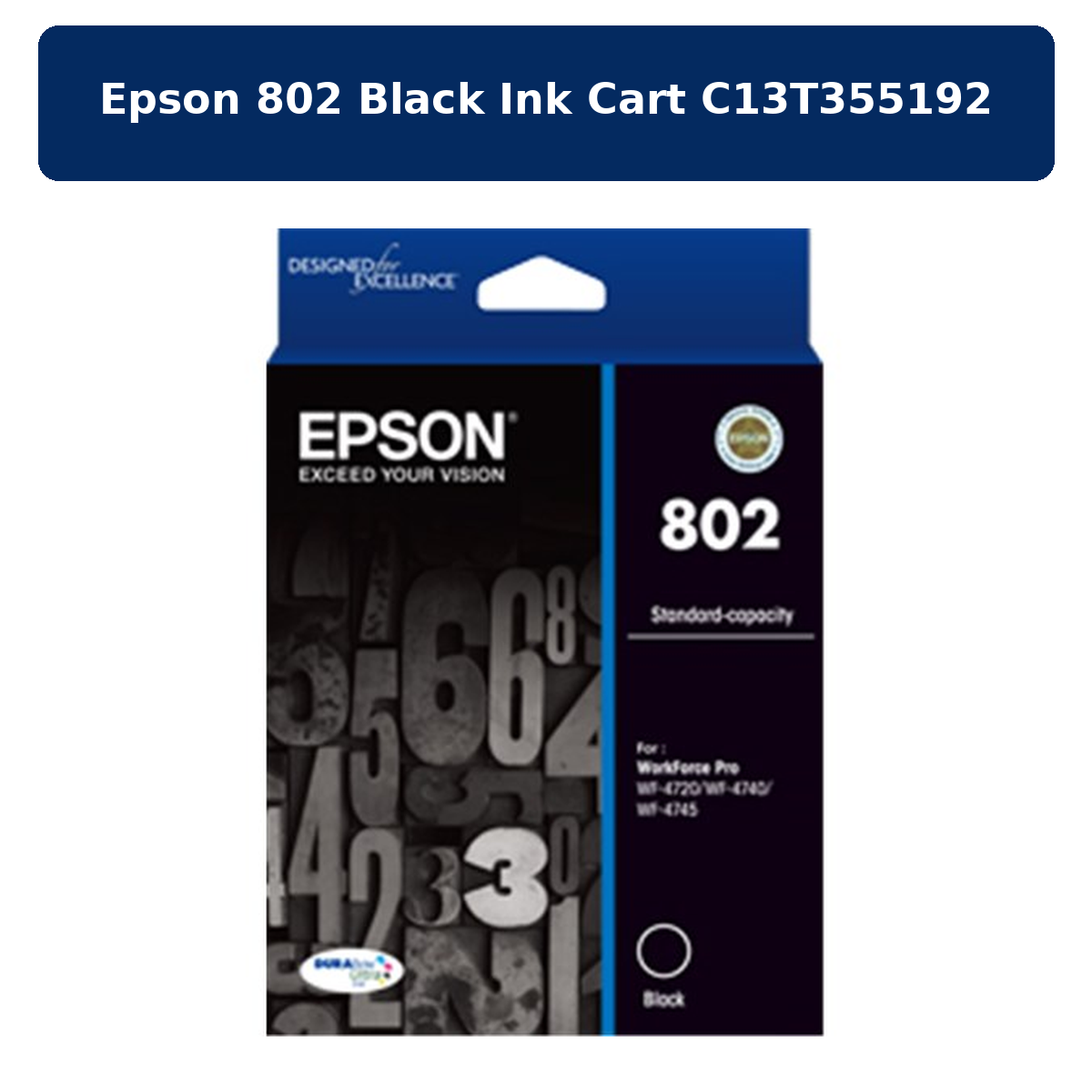 Epson 802 Black Ink Cart C13T355192