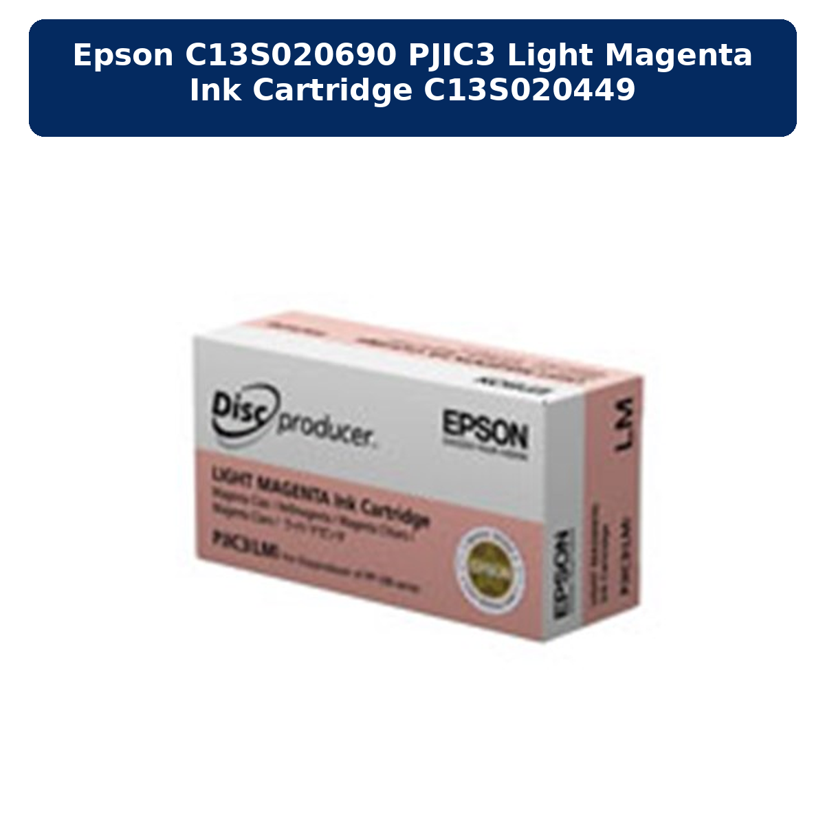 EPSON C13S020690 PJIC3 LIGHT MAGENTA INK CARTRIDGE C13S020449