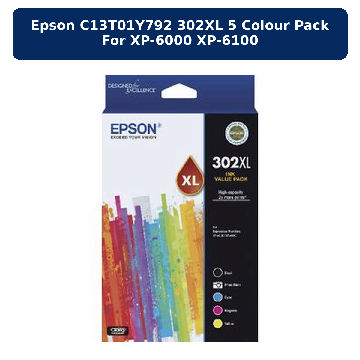 EPSON C13T01Y792 302XL 5 COLOUR PACK FOR XP-6000 XP-6100