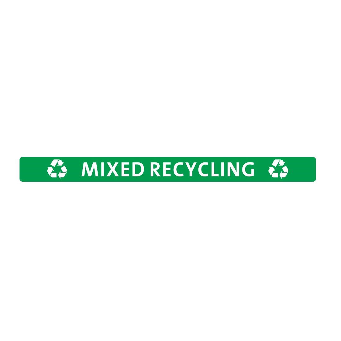 Jantex Slim Bin Lid Label - Mixed Recycling