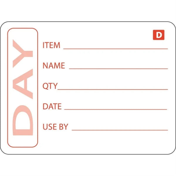 Hygiplas Dissolvable Food Prep Labels 50mm x 75mm (250 per Roll)