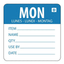 Hygiplas Day of the Week Dissolvable Food Prep Label Monday  (250 LPR)