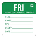 Hygiplas Day of the Week Dissolvable Food Prep Label Friday  (250 LPR)