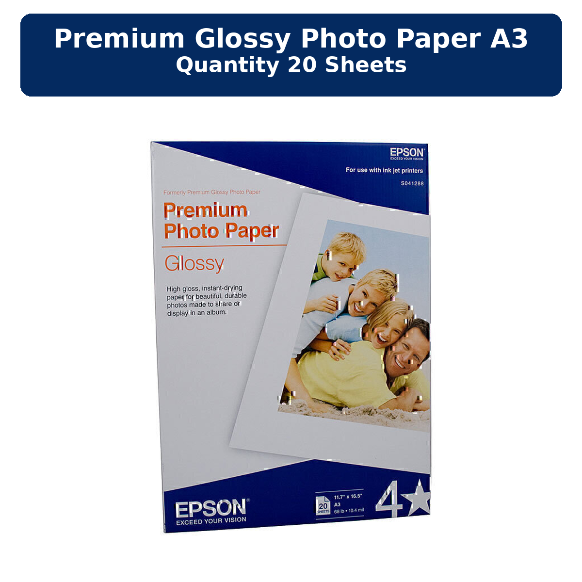 PREMIUM GLOSSY PHOTO PAPER A3 QUANTITY 20 SHEETS