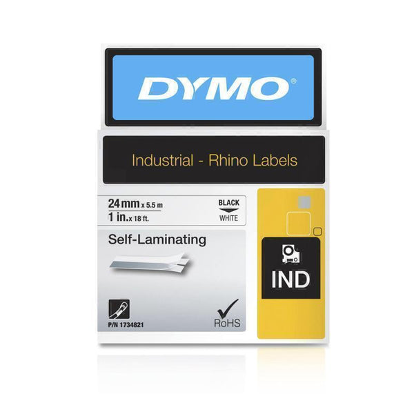 Dymo Rhino 24mm White Vinyl