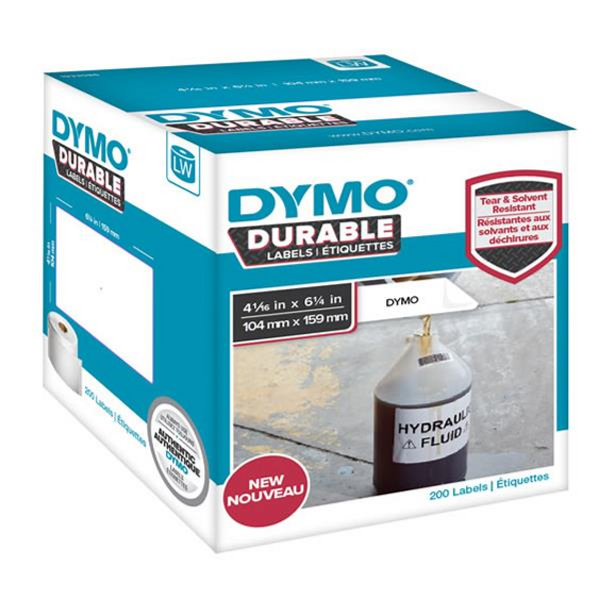 Dymo Label Writer Durable 104mm x 159mm White Labels