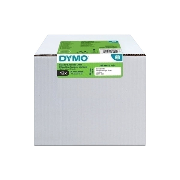 Dymo Label Writer Address Labels 28mm x 89mm - 12 Rolls