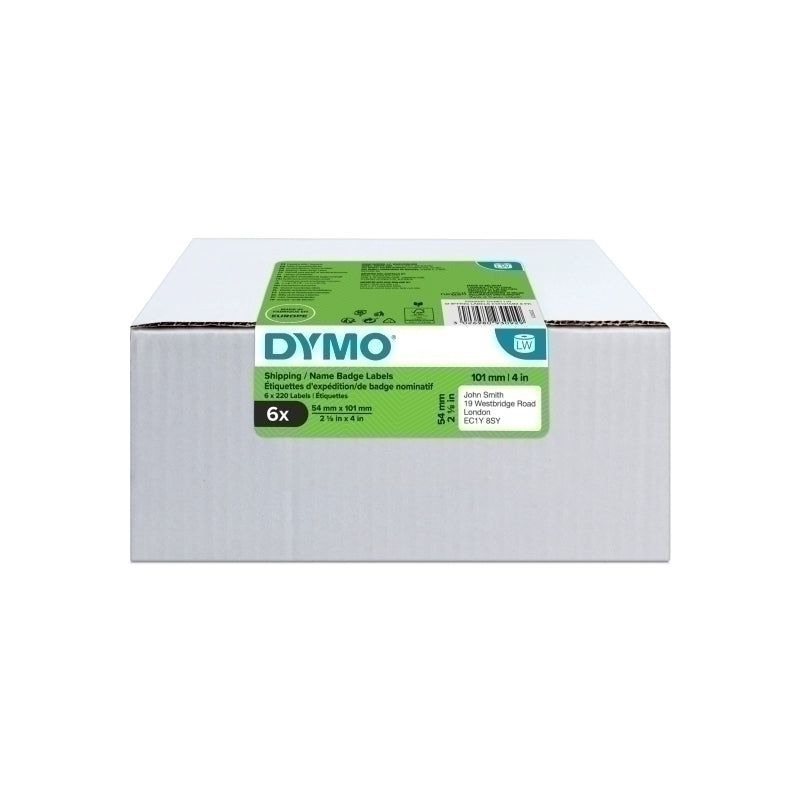 Dymo Label Writer Shipping Labels 54mm x 101mm - 6 Rolls
