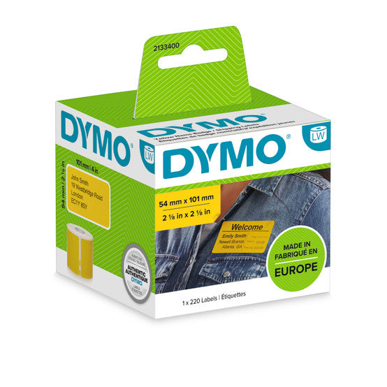 Dymo Label Writer 54mm x 101mm Yellow Labels