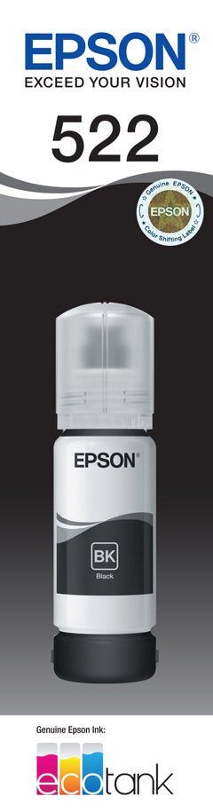 Epson T522 Black EcoTank Ink Bottle — C13T00M192