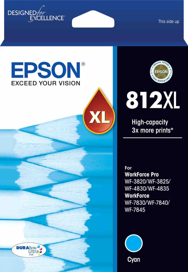 Epson 812XL Cyan Ink Cart C13T05E292