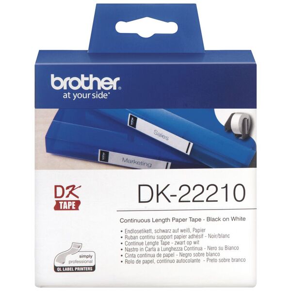 Brother DK-22210 White Roll