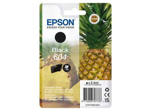 Epson 604 Black Ink Cart C13T10G192