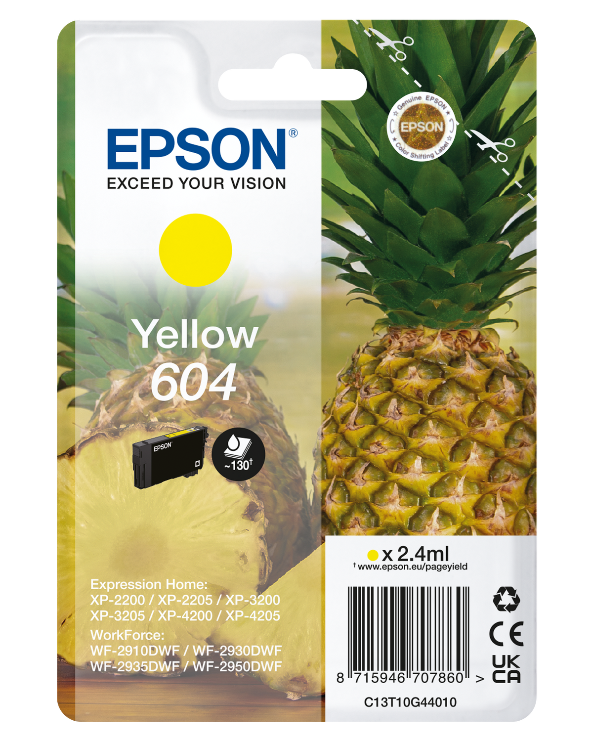 Epson 604 Yellow Ink Cartridge C13T10G492