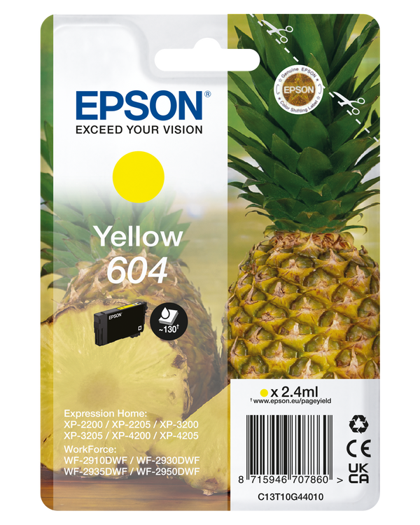 Epson 604 Yellow Ink Cart C13T10G492