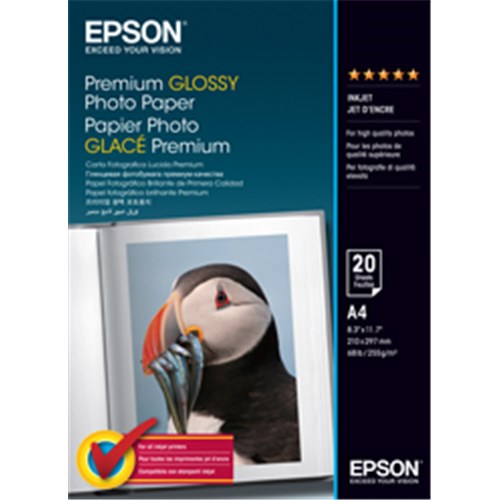 Epson S041287 Premium Glossy Photo Paper A4 – 20 Sheets