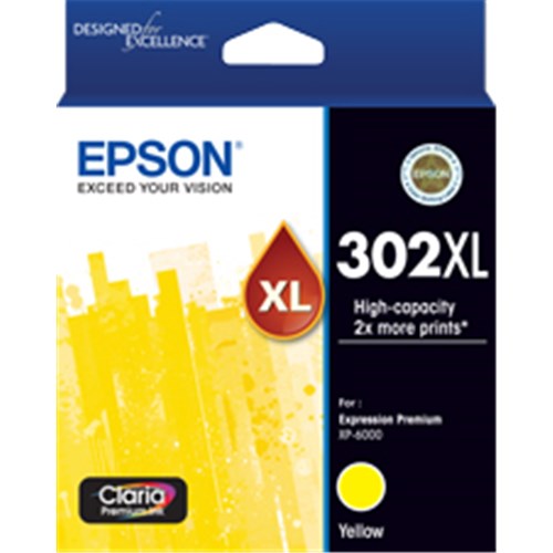 EPSON 302XL YELLOW INK CLARIA PREMIUM FOR EXPRESSION PREMIUM XP-6000