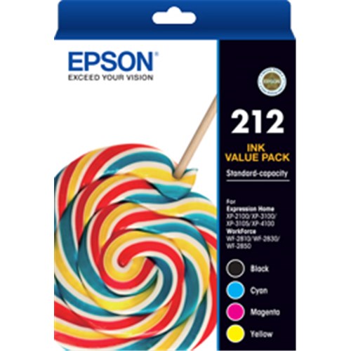 Epson 212 4 Ink Value Pack C13T02R692