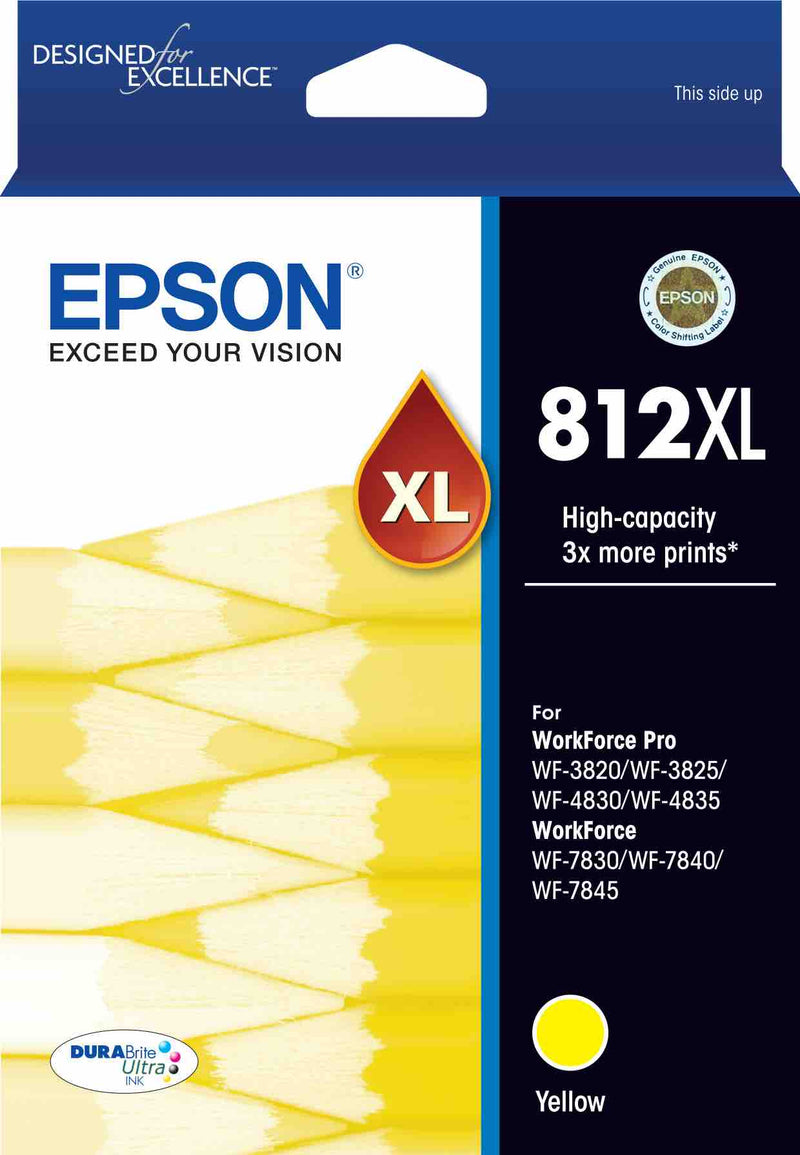 Epson 812XL Yellow Ink Cart C13T05E492