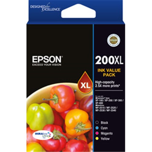 Epson 200XL 4 Ink Value Pack C13T201692