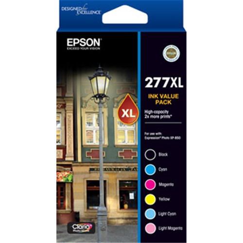 Epson 277XL High Yield 6-Pack Genuine Ink Cartridge Value Pack – C13T278892
