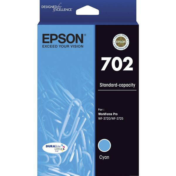 Epson 702 Cyan Ink Cart C13T344292