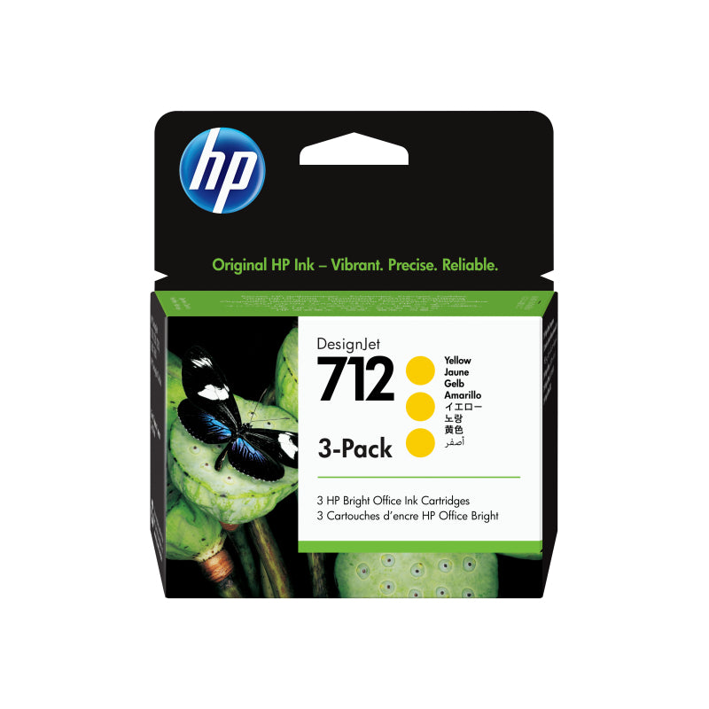 HP 712 Yellow - 3 Pack