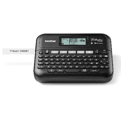 Black Brother label printer on a white background