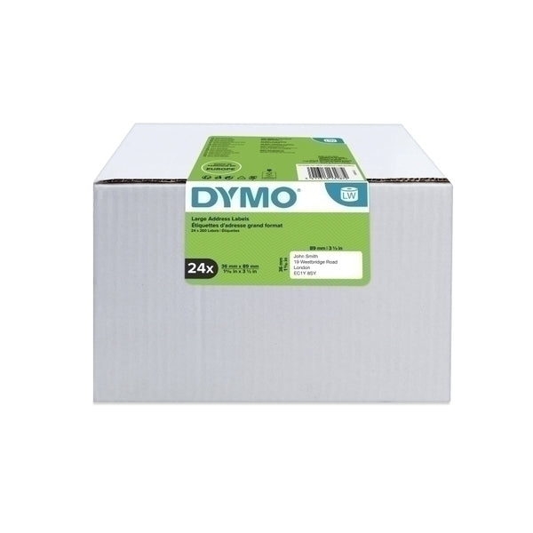 Dymo Label Writer Large Address Labels 36mm x 89mm - 24 Rolls