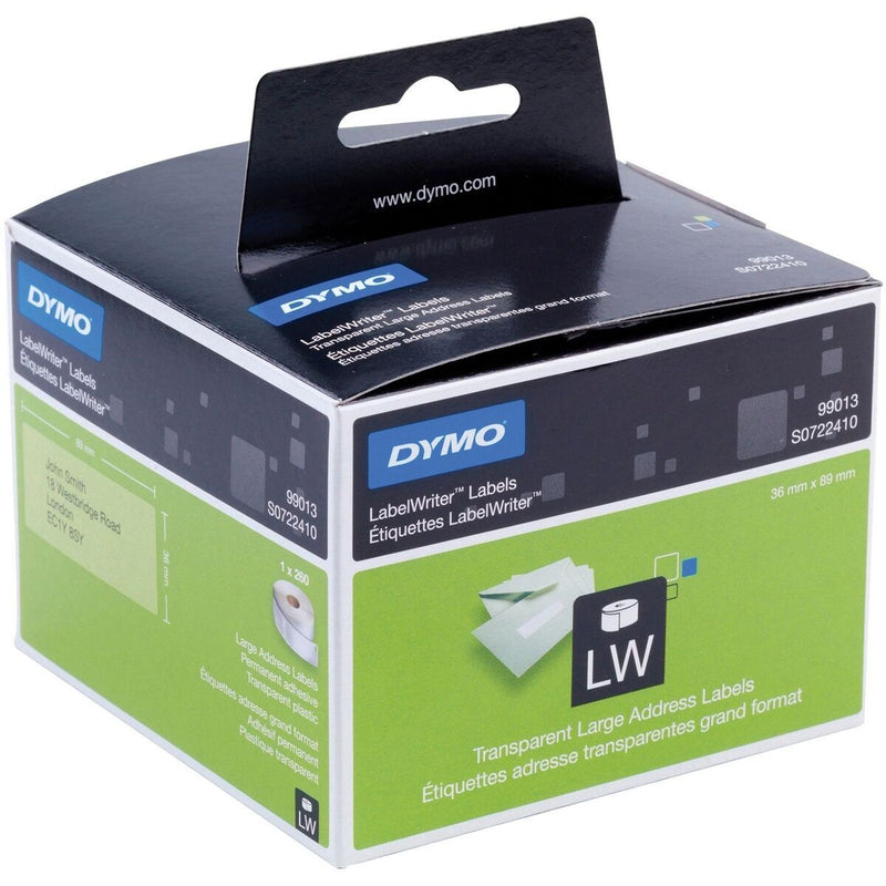 Dymo LW 36mm x 89mm Clear S0722410