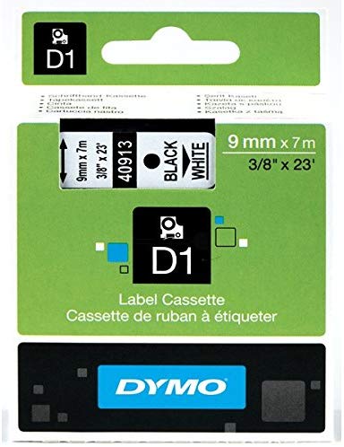 Dymo D1 Label Cassette 9mm x 7M - Black on White