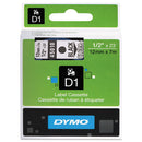 Dymo D1 Label Cassette 12mm x 7M - Black on Clear